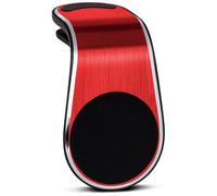 ONEFLOW Support de téléphone portable magnétique premium pour grille d'aération de voiture compatible avec toutes les séries Samsung | Support universel compact ultra léger - Support magnétique, rouge
