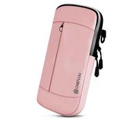 ONEFLOW Urban Sling pour ZTE Blade A75 Étui de téléphone portable à bandoulière, sac banane et bracelet combinés, sac à bandoulière pour téléphone portable avec portefeuille pour homme et femme, rose