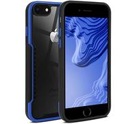 ONEFLOW Vanguard Case Compatible avec iPhone 7/8/SE (2020/2022) Coque avec protection d'écran et appareil photo, coque hybride en silicone et TPU, coque de protection antichoc transparente - Bleu