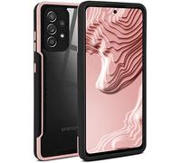ONEFLOW Vanguard Coque de protection hybride en silicone et TPU compatible avec Samsung Galaxy A52/A52s 5G avec protection d'écran et appareil photo Rose