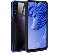 ONEFLOW Vanguard Coque de protection hybride en silicone et TPU pour Samsung Galaxy A50 / A30s avec protection d'écran et appareil photo Bleu