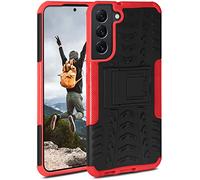 ONEFLOW Vulcano Étui de protection pour réservoir compatible avec Samsung Galaxy S22 Plus avec support, protection d'écran et appareil photo Rouge