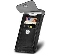 ONEFLOW Zeal Case Étui pour téléphone portable Google Pixel 6a avec compartiment pour cartes, étui de ceinture en cuir PU, protection à 360 °, minimaliste, étui de protection avec aimant, noir
