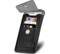 ONEFLOW Zeal Case Étui pour téléphone portable Honor Magic V2 avec compartiment pour cartes, étui de ceinture en cuir PU, protection à 360 °, minimaliste, étui de protection avec aimant, noir