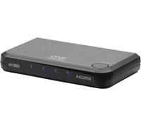 One For All Commutateur HDMI 2.0 SV1632 – 4K, 3 entrées, télécommande incluse – Noir
