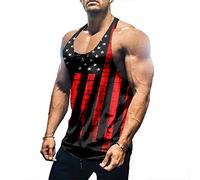 oneforus Débardeur de Drapeau américain d'entraînement pour Hommes Drapeau du Royaume-Uni Gym Bodybuilding Stringer Débardeurs