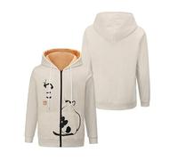 oneforus Koi Wave Frog Cat Cranes Impression 3D Femmes Veste Polaire Harajuku Zip Up Hoodie Manteaux d’hiver Casual Streetwear Épais Chaud Tenues Tops
