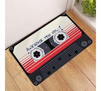 oneforus Mélanger Tape Cassette Tapis De Bain Tapis De Porte Vintage Paillasson Antidérapant pour Entrée Chambre Salle De Bains Cuisine 40 x 60 cm