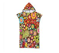 oneforus Peignoir Serviette Poncho Microfibre Capes Mandala Hippie Peignoir Adulte À Capuche avec Forte Absorption d'eau et Poids Léger pour Hommes Femmes Natation