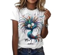 oneforus T-Shirt Femme Style bohème à Manches Courtes col Rond Coupe Ample imprimé Graphique tie-Dye t-Shirt Basique d'été décontracté avec Motifs symboliques Mandalas Fleurs et Style Vintage