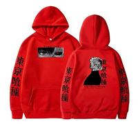 oneforus Tokyo Ghoul Kaneki Ken Sweat à Capuche pour Homme imprimé à Manches Longues Japonais Anime Cosplay Pull Harajuku Sweat