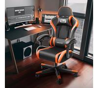 OneGame Chaise Gaming, Ergonomique Fauteuil Bureau Gaming Grande réglable en Hauteur avec Dossier Haut réglable et Coussin Lombaire 150KG, Orange