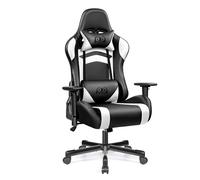 OneGame Chaise Gaming, Fauteuil Bureau Gaming accoudoirs 3D Chaise Gamer Ergonomique Dossier réglable en Hauteur Largeur, Blanc