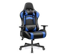 OneGame Chaise Gaming, Fauteuil Bureau Gaming accoudoirs 3D Chaise Gamer Ergonomique Dossier réglable en Hauteur Largeur, Bleu