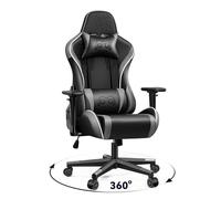 OneGame Chaise Gaming, Siege Ergonomique pour Ordinateur Accoudoirs 3D Bureau Gaming Dossier Haut réglable avec Support Lombaire Gris