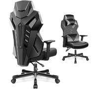 OneGame Chaise Gaming, Vidéo Respirante Ergonomique 3D Accoudoirs Computer Racing Style Gamer Chaise pivotante Chaise Bureau Dossier réglable 150KG, Noir-Gris