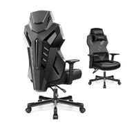 OneGame Chaise Gaming, Vidéo Respirante Ergonomique 3D Accoudoirs Computer Racing Style Gamer Chaise pivotante Chaise Bureau Dossier réglable 150KG, Noir