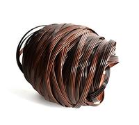 OneGas Kit de réparation en osier, 70 m, ruban plat imperméable pour meubles de jardin et chaises en rotin (8 mm de large x 1,2 mm d'épaisseur), rayures café profond, 7#