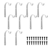 OneGas Lot de 10 supports de plantes à suspendre en fonte - 7,1 cm - Crochets muraux robustes pour extérieur, jardinière rustique, mangeoires à oiseaux (blanc)