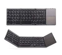 ONEGenug Clavier Bluetooth 3 en 1 Mini clavier pliable sans fil avec pavé tactile Idéal pour Windows/iOS/Android Smartphone Android Samsung iPhone Tablet iPad