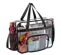 ONEGenug Grand Sacs fourre-tout Transparents Stade Approuvé, Voir à Travers Sac Bandoulière Sac Dégager + Bandoulière Réglable