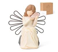 OneGift Pensée pour toi Cadeau pour Femme, Ange Tenant Une conque, Statue en résine Peinte à la Main pour Le deuil, Souvenir pour la Perte d’Un être Cher, décoration apaisante pour la Maison