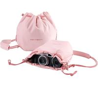 Onego Sac À Cordon Housse Pour Appareil Photo Compatible Avec Appareils Photo Sans Miroir Nikon/Canon/Sony/Fuji/Gopro/Action, Rose[CLI4747]