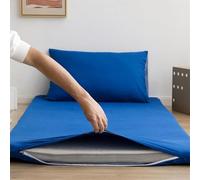 OneGrifN Housse pour matelas futon japonais traditionnel, taille complète, lavable avec fermeture éclair, housse de protection en coton pour protection contre la poussière, housse de protection douce