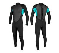 O'NEILL 2026 Enfants Reactor-2 3/2mm Back Zip Combinaison Néoprène 5044B - Black/Lt Aqua