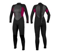 O'NEILL 2026 Femmes Reactor-2 3/2mm Back Zip Combinaison Néoprène 5042B - Black/Punk Pink