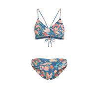 O'NEILL Bikini 'Essentials Baay Maoi' bleu / bleu cyan / abricot / corail, Taille L
