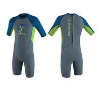 ONeill Combinaison néoprène Toddler Reactor 2mm Back Zip Shorty - Graphite Dayglo Ocean - Protection Solaire UV et Properties SPF - Unisexe