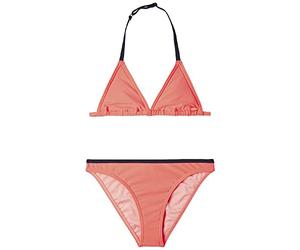 O'Neill Essential Triangle Bikini Girls Ensemble, Corail Fluo, 128 cm Fille