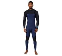 O'Neill Hyperfreak Combinaison isothermique intégrale 3/2 mm avec fermeture éclair sur la poitrine - Bleu marine/noir - SM (1,6 à 1,7 m, 61,2 à 70,3 kg)