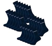 O'Neill Lot de 12 paires de chaussettes de sport unisexes 35-38 39-42 43-46 Noir/blanc/bleu/gris 67 % coton, Marine (4949), 43-46