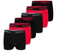 O'Neill Lot de 6 boxers de sport pour homme - Taille M L XL XXL - 95 % coton - Sans intervention - Noir rouge bleu