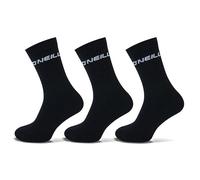 O'Neill - Lot de 6 chaussettes de sport unisexes - Chaussettes de sport - Chaussettes de loisirs - Couleur unie pour hommes et femmes, Noir
