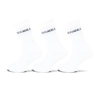 O'Neill - Lot de 6 chaussettes de sport unisexes - Chaussettes de sport - Chaussettes de loisirs - Couleur unie pour hommes et femmes, Blanc.