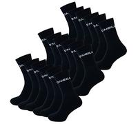 O'Neill Lot de 9 paires de chaussettes de sport unisexes pour le sport, la gym, les loisirs en coton avec logo pour homme et femme Anthracite Noir Bleu 35-38 39-42 43-46, Noir (6969p)., 43-46