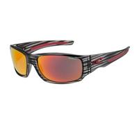 O'Neill ONS-Zepol 2.0 - Gafas de sol para hombre 182P con rayas grises brillantes/rojo/espejo rojo, gris