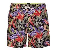 O'Neill PM GLAMFORNIA Panel Shorts, Slips de Bain Homme, 9960 Black AOP W/Green, Regular