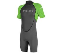 O'Neill Reactor II Combinaison de plongée Courte avec Fermeture éclair dans Le Dos pour Homme Graphite Dayglow 70% Mousse Fluide 2 mm