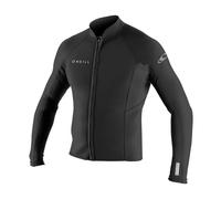 Veste en néoprène O'Neill Reactor-2 1.5mm à fermeture éclair avant, noir intense et blanc. - XL
