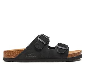 O'Neill Sandy Slider Women Low (9024101825Y) Sandales d'été confortables avec deux sangles et aspect liège, boucles réglables, noires, Noir , 36 EU