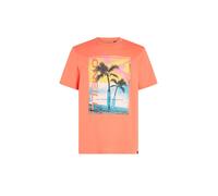 O'NEILL T-Shirt jaune / corail / noir / blanc, Taille XS