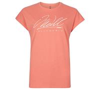 O'NEILL Tees Shortsleeve Script T-Shirt Tricot Femme, 12514 Fusion Corail, Medium-Large