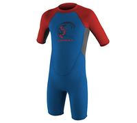 O´neill Wetsuits Reactor Spring 2 Mm Junior Short Sleeve Back Zip Shorty Bleu 3 Years Enfants