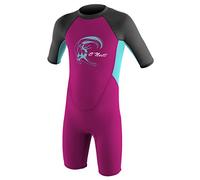 Combinaison en néoprène O'Neill Toddler Reactor 2/2 mm manche courte rose fuchsia bleu ciel noir fille - 3