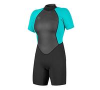 ONEILL WETSUITS Reactor II Combinaison de Plongée Zippée À L'arrière 2 Mm Femmes, Noir/Bleu Clair, 38