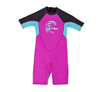 O'Neill Combinaison néoprène Reactor Spring Junior 2 mm shorty manches courtes zip dorsal Rose 6 ans